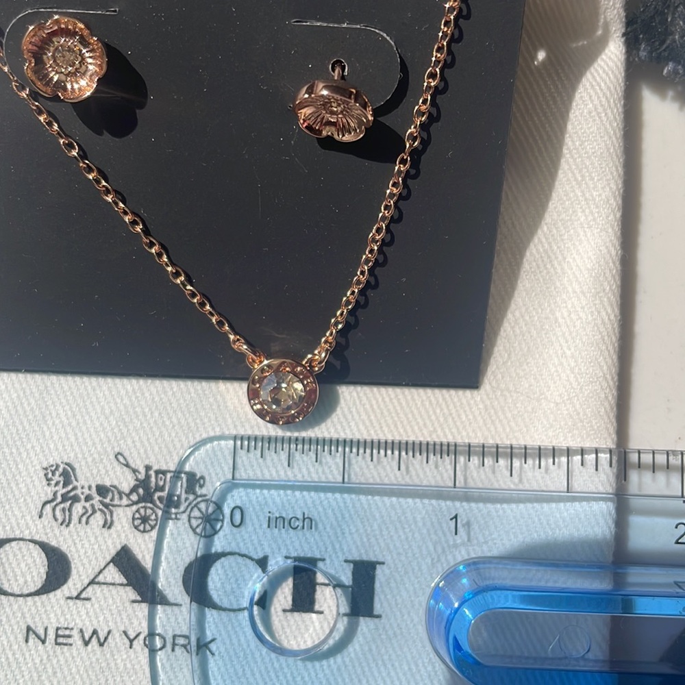 Coach New York Necklace & Earrings Set - Picture 5 of 6